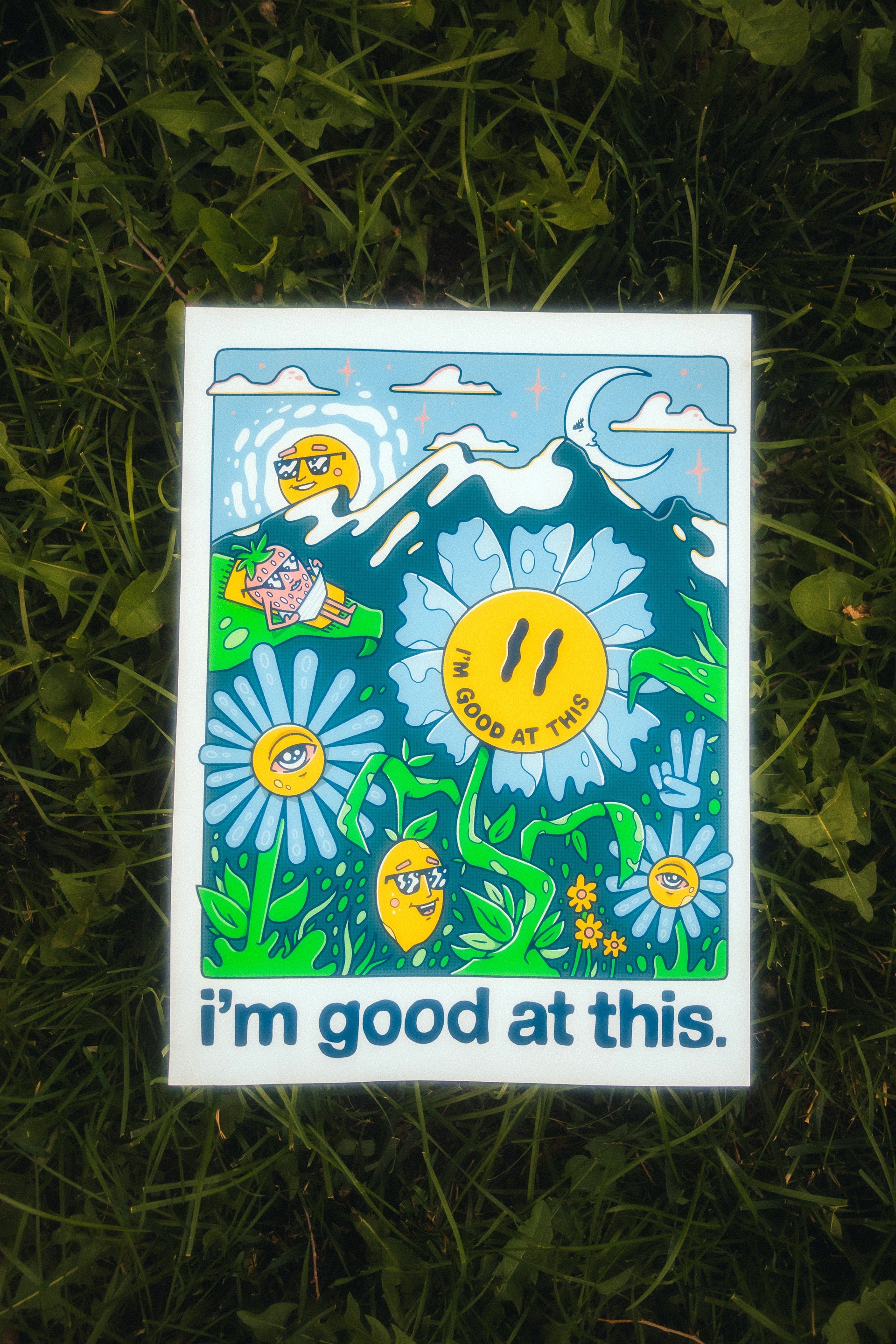 summer soirée print (blue)