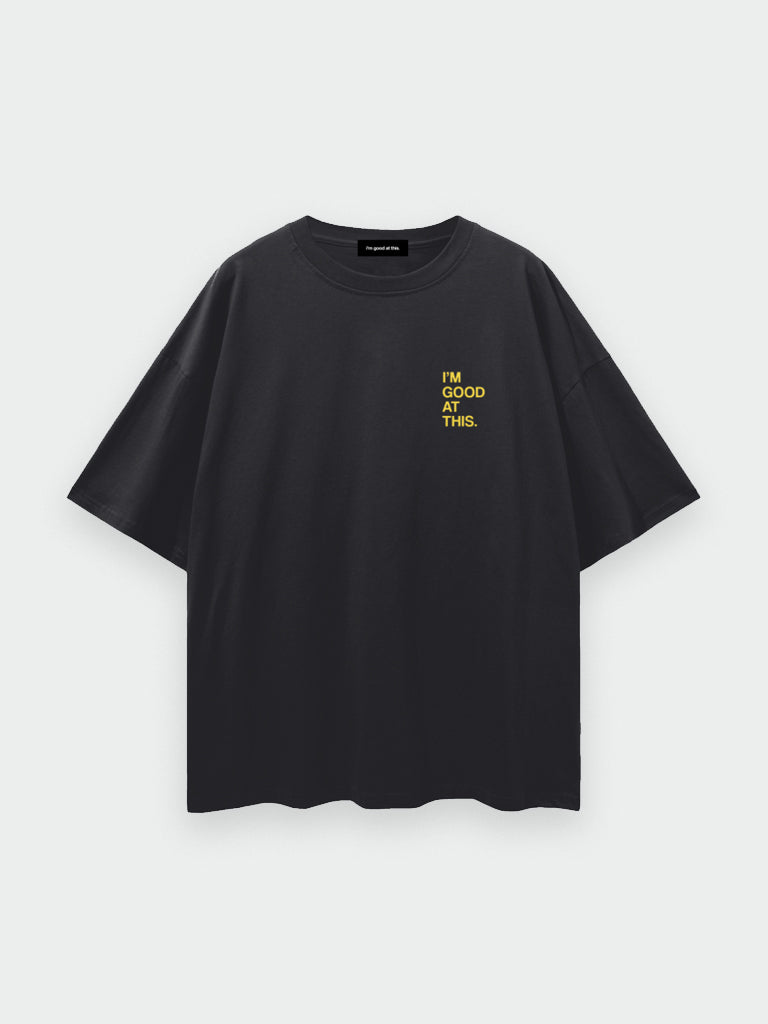 stacked tee – black