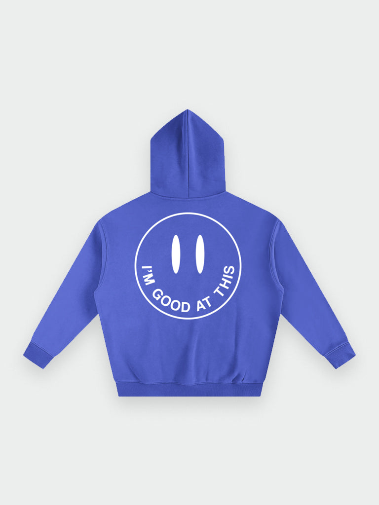 smile hoodie – royal blue