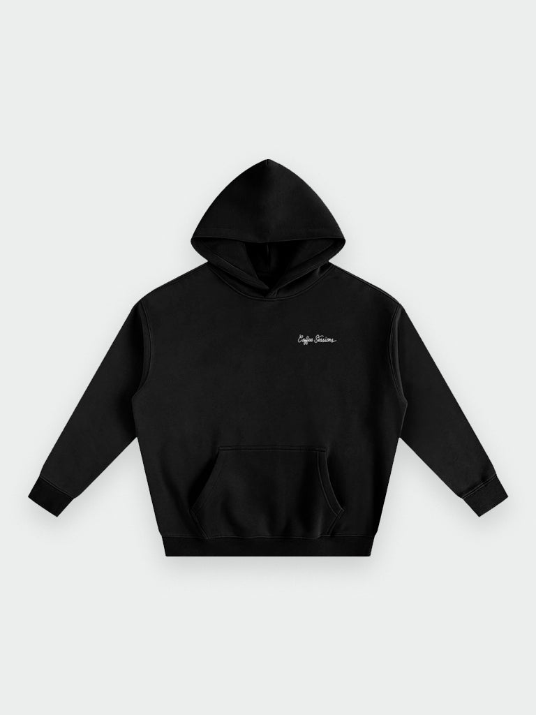 coffee sessions hoodie – black