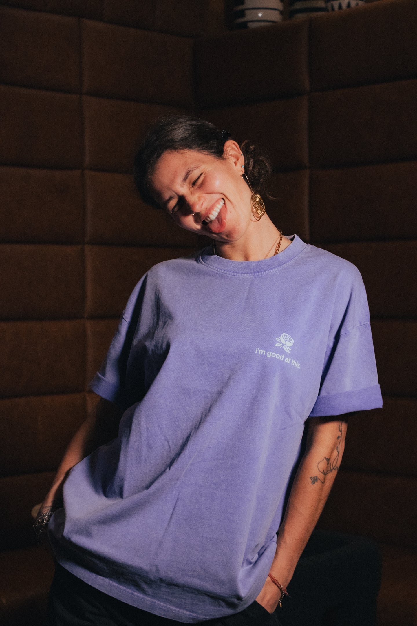 snow cats tee – lavender