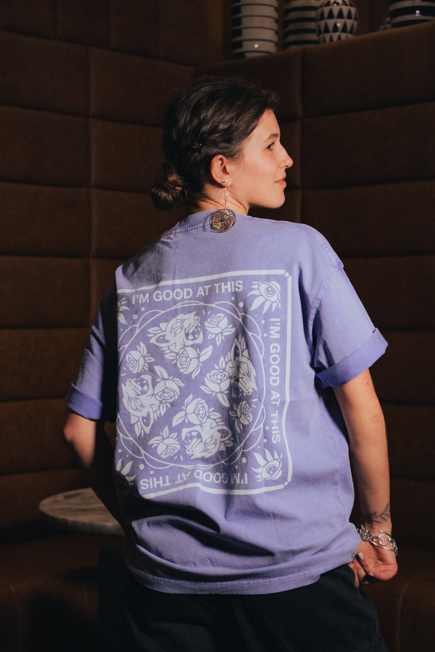 snow cats tee – lavender