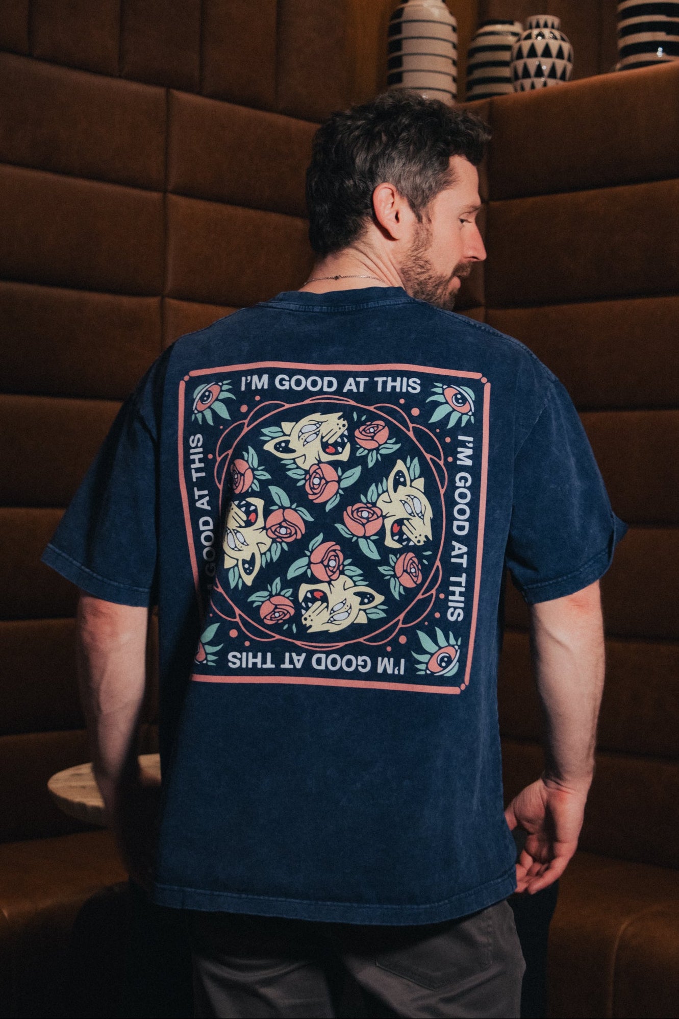 snow cats tee – royal blue