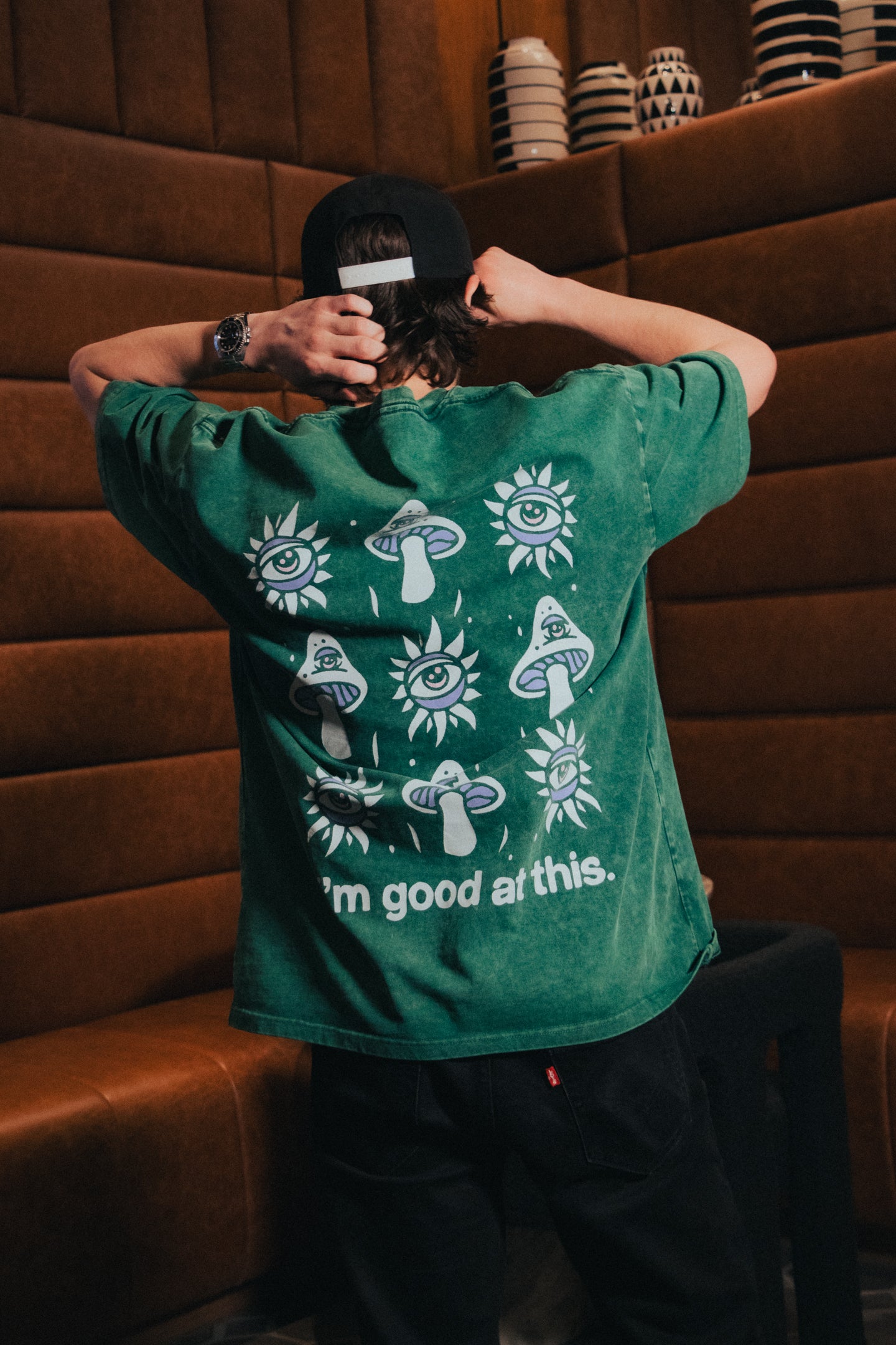 open your mind tee – moss