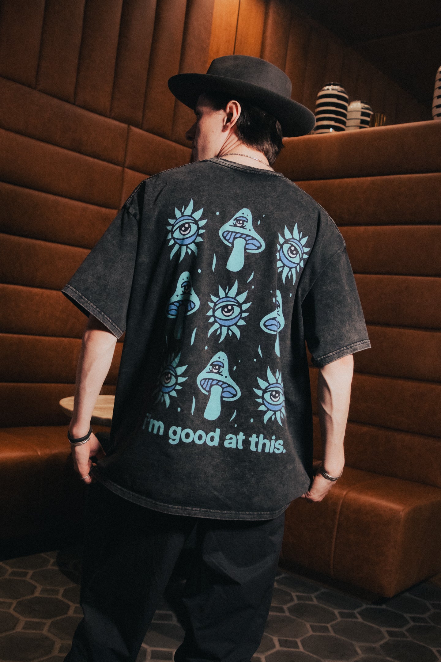 open your mind tee – charcoal