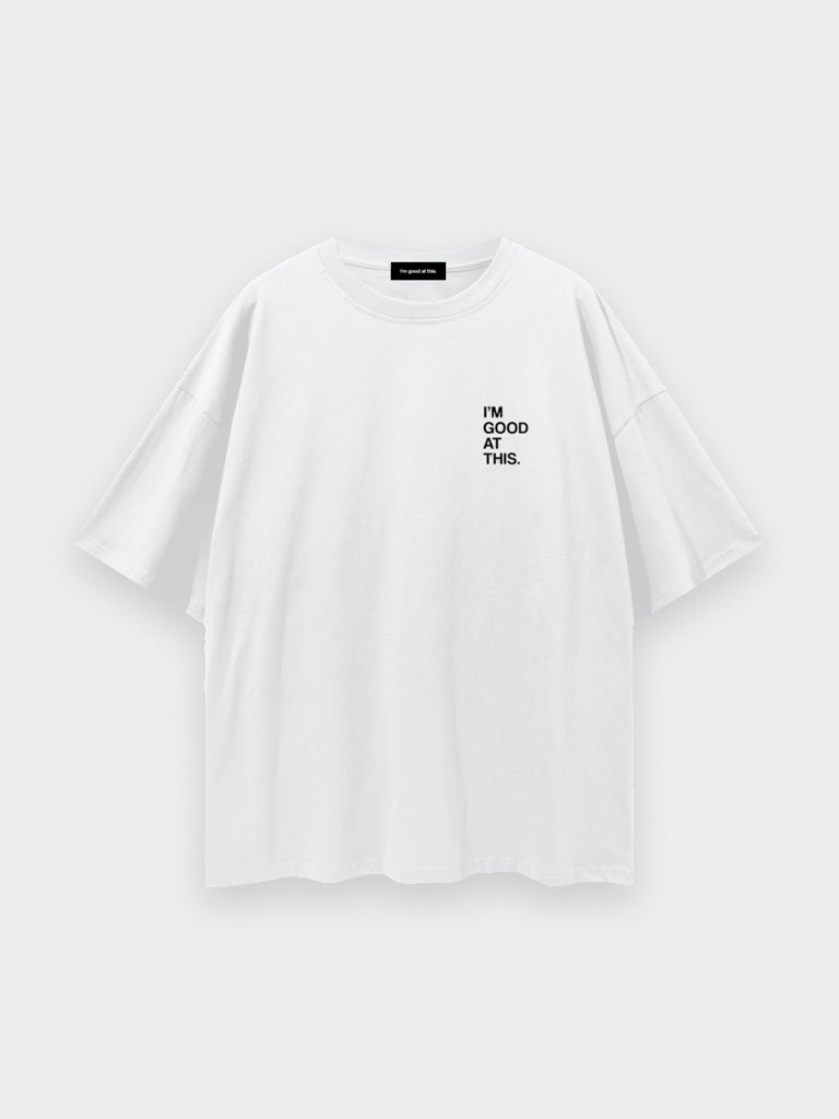 stacked tee – white